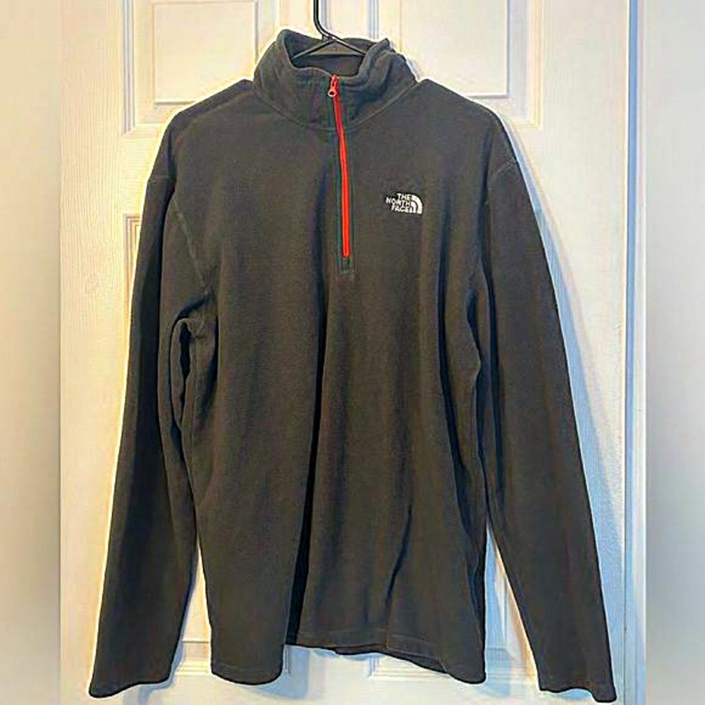The‎ North Face quarter zip pullover sweater gray size large